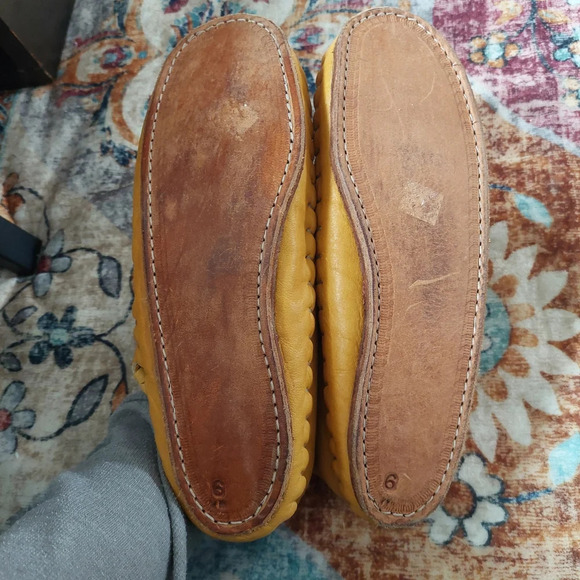 Handmade Buffalo Hide Deer Skin Suede Cherokee Moccasins Women's Size 6 - Picture 7 of 10